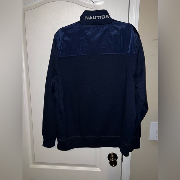 Nautica Mens Navy Quarter-Zip Pullover - Picture 6 of 6